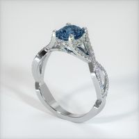 1.18 Ct. Sapphire Ring, 14K White Gold 2